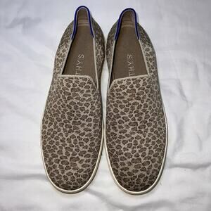 Rothys Sneakers Size 11.5 Pebble Spot Animal Print Slip On Washable Neutral Shoe